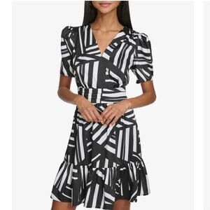 NWT: Karl Lagerfeld Paris $158 Geometric Suplice‎ Mini Sizes 8 (E129)